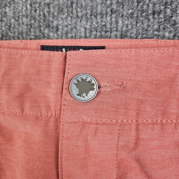 Faherty All Day Shorts Mens 29 Hybrid Pink Peach Heathered Stretch Drawstring - Picture 9 of 9